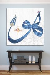 Hu Huve İslami Dini Hat Kanvas Tablo ( 8 farklı Ölçü )