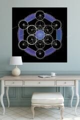 Yaşam Çiçeği Kutsal Geometri Sri Yantra Kanvas Tablo