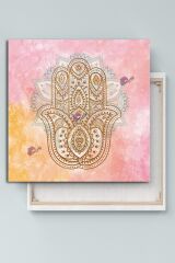 Fatımanın Eli Pembe Kanvas Tablo