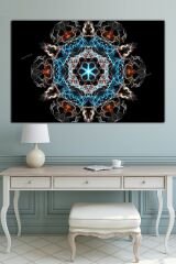 Yaşam Çiçeği Kutsal Geometri Sri Yantra Kanvas Tablo