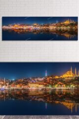 Istanbul Gece Muhteşem Manzara Kanvas Tablo