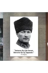 Atatürk Mustafa Kemal Kanvas Tablo ( 7 Farklı Ölçü )