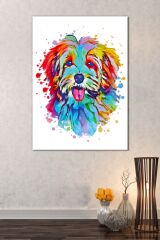 Petshoplara Veterinerlere Özel Suluboya Efektli Köpek Kanvas Tablo Sevimli Patiler ( 8 Farklı Ölçü )