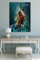 Renkli Tüyler Kanvas Tablo Renklerin Dansı (8 Farklı Ölçü)