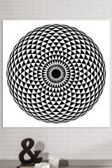 Yaşam Çiçeği Kutsal Geometri Sri Yantra Kanvas Tablo