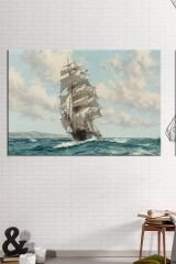 Yelkenli Deniz Sanatsal Kanvas Tablo