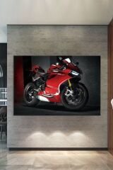 Motosiklet Motorcycle Dekoratif Kanvas Tablo
