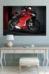 Motosiklet Motorcycle Dekoratif Kanvas Tablo