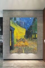 Vincent Van Gogh Terrasse De Cafe De Nuit Kafe Terasda Bir Akşam Kanvas Tablo