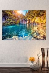 Göl Orman Doğa Tabiat Dekoratif Kanvas Tablo (7 Farklı Ölçü)