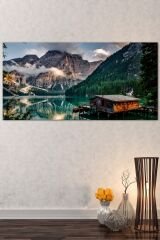 Göl Orman Doğa Tabiat Dekoratif Kanvas Tablo (7 Farklı Ölçü)