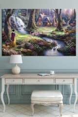 Pamuk Prenses Orman Doğa Manzara Doğa Çocuk Kanvas Tablo