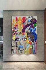 Graffiti Sanatsal Kanvas Tuval Tablo