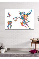 Diş Doktorlarına Hastanelere Özel Suluboya Efektli Diş Perisi Kanvas Tablo (8 Farklı Ölçü)