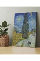 Vincent Van Gogh Selvili Ve Yıldızlı Yol Road With Cypress And Star (8 Farklı Ölçü)