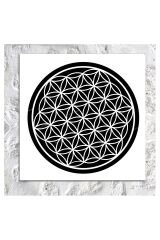 Yaşam Çiçeği Kutsal Geometri Sri Yantra Kanvas Tablo