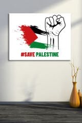 Filistin Kudüs Mescidi Aksa İslami Dini Hat Kanvas Tablo ( 7 Farklı Ölçü )