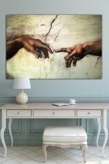 Michelangelo Buonarroti Adem’in Yaratılışı Kanvas Tablo