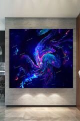 Soyut Sanatsal Kanvas Tablo Parlament Mavisi Tablo