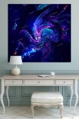 Soyut Sanatsal Kanvas Tablo Parlament Mavisi Tablo