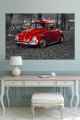 Kırmızı Vosvos Dekoratif Kanvas Tablo