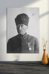 Atatürk Mustafa Kemal Kanvas Tablo Okullara İşyerlerine Uygun (8 Farklı Ölçü)