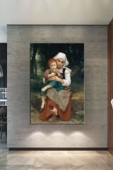 William Bouguereau Breton Brother And Sister Kardeşler Kanvas Tablo