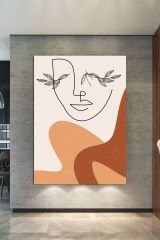 Yüzler Ve Suretler Minimalist Modern Sanatsal Kanvas Tablo