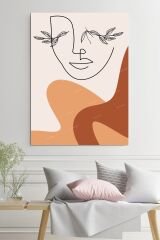 Yüzler Ve Suretler Minimalist Modern Sanatsal Kanvas Tablo