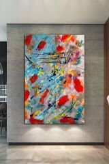 Gelincik Yağlıboya Efektli Sanatsal Kanvas Tablo 8 Farklı Ölçü