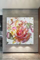 Gül Çiçek Dekoratif Kanvas Tablo (9 Farklı Ölçü)