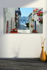 Bodrum Taşevler Deniz Manzara Doğa Kanvas Tablo (6 FARKLI ÖLÇÜ)