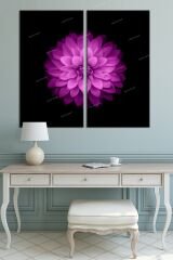 Lotus Çiçeği Yaşam Çiçeği Çiftli Dekoratif Kanvas Tablo (2 Parça Fiyatıdır)