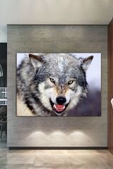 Kurt Hayvanlar Alemi Dekoratif Kanvas Tablo 100x70