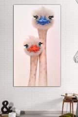 Devekuşu Deve Kuşu Hayvanlar Alemi Dekoratif Kanvas Tablo