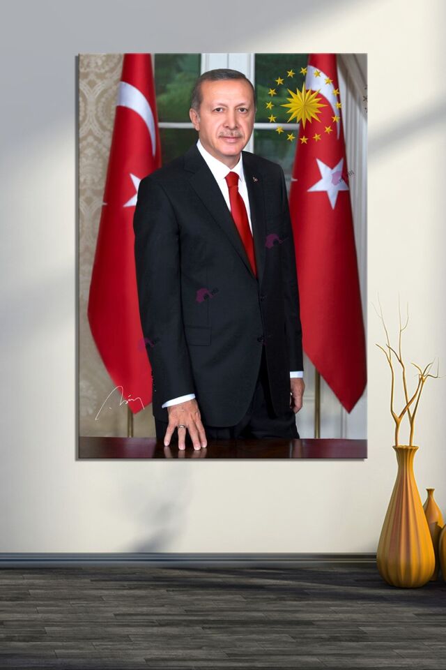 Recep Tayyip Erdoğan Başkan Erdoğan Rte Kanvas Tablo (7 Farklı Ölçü)
