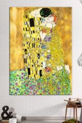 Gustav Klimt The Kiss Öpücük Sanatsal Kanvas Tablo (8 Farklı Ölçü)