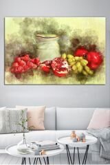 Meyveler Natürmort Sanatsal Kanvas Tablo 8 Farklı Ölçü