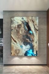 Renklerin Dansı Soyut Sanatsal Kanvas Tablo