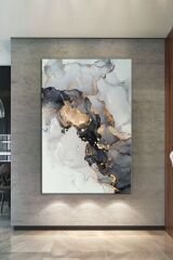 Renklerin Dansı Soyut Sanatsal Kanvas Tablo (8 Farklı Ölçü)