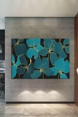 Yapraklar Dekoartif Sanatsal Kanvas Tablo 8 Farklı Ölçü