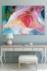 Renklerin Dansı Soyut Sanatsal Muhteşem Kanvas Tablo 8 Farklı Ölçü