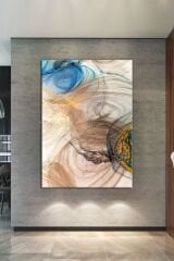 Renklerin Dansı Soyut Sanatsal Muhteşem Kanvas Tablo (8 Farklı Ölçü)