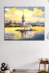 Kız Kulesi Istanbul Günbatımı Dekoratif Kanvas Tablo (6 Farklı Ölçü)