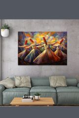 Mevlevi Dervişler Mevlana Dervişler Kanvas Tablo (7 Farklı Ölçü)