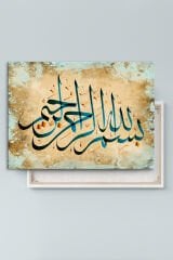 Bismillahirrahmanirrahim Besmele Dini Islami Hat Kanvas Tablo