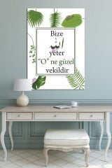 '' Bize Allah Yeter O Ne Güzel Vekildir '' İslami Dini Hat Kanvas Tablo ( 7 Farklı Ölçü )