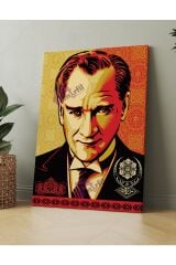 Atatürk Mustafa Kemal Kanvas Tablo Okullara İşyerlerine Uygun (8 Farklı Ölçü)