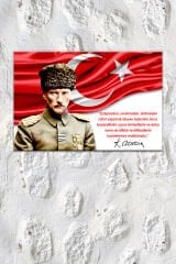 Atatürk Mustafa Kemal Kanvas Tablo Okullara İşyerlerine Uygun (8 Farklı Ölçü)