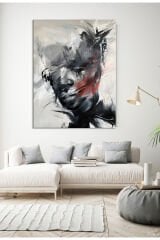 Yüzler ve Suretler Premium Serisi Soyut Sanatsal Kanvas Tablo (7 Farklı Ölçü)